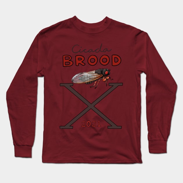 Cicada Brood X Long Sleeve T-Shirt by Elisa_Arts